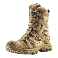 HighTop Tactical Military Boots in Desert Camouflage Pattern png