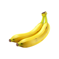 A Closeup Image of Two Ripe Yellow Bananas on a White Background png