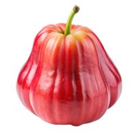 Vibrant Red Wax Apple Rose Apple Fruit on Black Background Closeup Studio Shot png