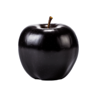 A Single Perfectly Formed Black Apple on White Background Studio Shot png