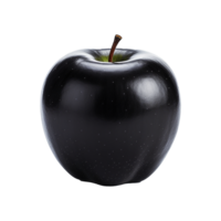 A Single Black Apple Isolated on White Background a Perfectly Smooth Dark Fruit png