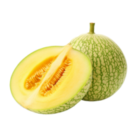 A Sliced Piel de Sapo Melon Showing its Sweet Yellow Flesh and Green Rind png