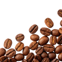 Roasted Coffee Beans Close Up Dark Background Aromatic Caffeine Energy Drink png