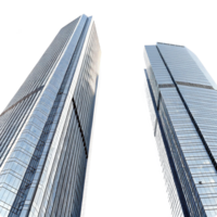 Majestic Modern Skyscrapers Reaching for the Sky A Stunning Architectural View png