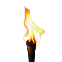 A vibrant flame illuminating a dark background from a torch png