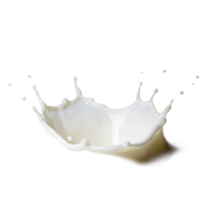Stunning Closeup of Milk Splash Isolated on Black Background Showing Dynamic Texture and Creamy White Color png
