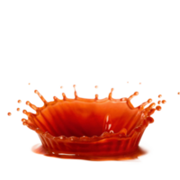 A Stunning Image of a Red Liquid Splashing with Dynamic Crown Shape and Fine Details png