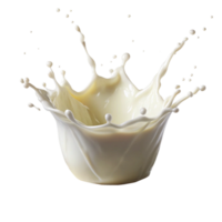 Stunning Milk Splash Crown Showing Creamy Texture and Dynamic Movement png