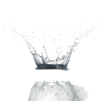 Stunning Water Splash Crown on Black Background High Resolution Image Perfect for Backgrounds Websites and Designs png
