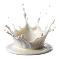 Stunning Milk Splash Crown A mesmerizing image of creamy milk creating a crownlike splash with droplets in the air png