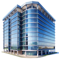 Modern Office Building Architectural Design Rendering png