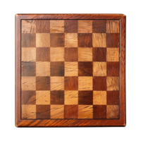 Rustic Wooden Chessboard Game Board with Distressed Checkered Pattern png