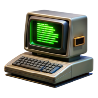 wonderful minimalist A Vintage Computer Terminal Displaying Cod authentic png