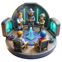 elegant abstract A Group of Space Pirates Gathered Aroun genuine png