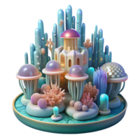 beautiful abstract A Hidden Underwater City Built from Coral high resolution png