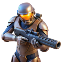 beautiful rustic A Futuristic Soldier in Power Armor Aim genuine png