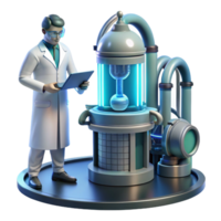 extraordinary abstract A Lone Scientist Working on a Complex Mac professional png