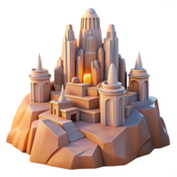 impressive vintage A Futuristic Desert City Built Into Sands high quality png
