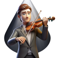 serene contemporary Portrait of a Melancholic Musician With original png