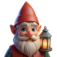 stunning rustic Portrait of a Grumpy Gnome with a Long high quality png