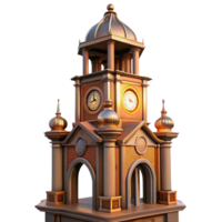 vibrant modern A Towering Art Nouveau Clock Tower Intric high resolution png