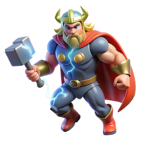 serene rustic A Powerful Thor Summoning Lightning Wit genuine png