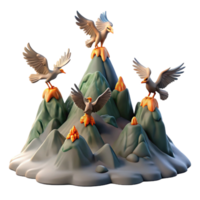 extraordinary creative A Group of Harpies Circling a Mountain Pea authentic png