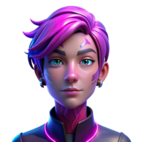 serene abstract Portrait of a Nonbinary Person high resolution png