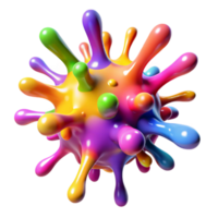 extraordinary minimalist A Chaotic Explosion of Colorful Paint Sp authentic png