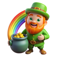 elegant creative A Mischievous Leprechaun Guarding a Pot high quality png