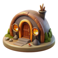 magnificent rustic A Cozy Hobbit Hole Nestled Into a Hillsi png