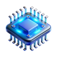 vibrant artistic Microchip Circuitry Close-up Detail high resolution png