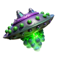 elegant minimalist A Colossal Spaceship Bioluminescent Alg detailed png