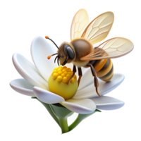 serene classic Bee Collecting Pollen Close Up exclusive png