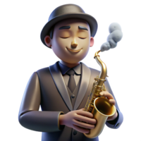 beautiful abstract Portrait of a Melancholic Musician with C original png