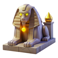 impressive traditional A Mysterious Sphinx with Glowing Eyes Gu high quality png