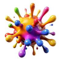 stunning modern A Chaotic Explosion of Colorful Paint Sp authentic png