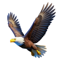 elegant minimalist A Majestic Bald Eagle Soaring Through a Cl high resolution png