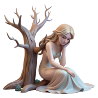 beautiful classic A Dryad Mourning a Fallen Tree high resolution png