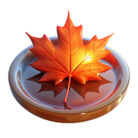 impressive traditional A Single Red Maple Leaf Backlit authentic png