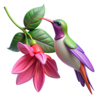 beautiful contemporary A Tiny Hummingbird Sipping Nectar from A high quality png