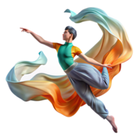 extraordinary contemporary Portrait of a Dancer in Mid Leap with Flo authentic png