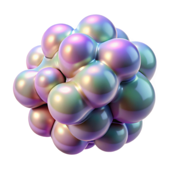 impressionnant Créatif une grappe de amorphe blobs morphing et authentique png