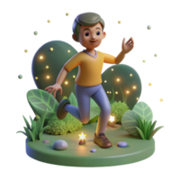 extraordinary rustic Pan Dancer in Moonlit Forest original png