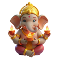 serene rustic A Benevolent Ganesha the Elephant Headed png