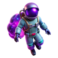 stunning contemporary Bioluminescent Astronaut in Space high resolution png