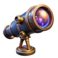 elegant contemporary A Steampunk Telescope Pointed Towards a Di premium png