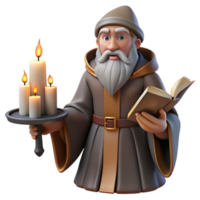 serene abstract A Wise Old Wizard Casting a Spell in His professional png