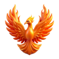 beautiful classic Majestic Phoenix Rising from Flames professional png