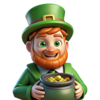 dramatic abstract Portrait of a Mischievous Leprechaun With authentic png